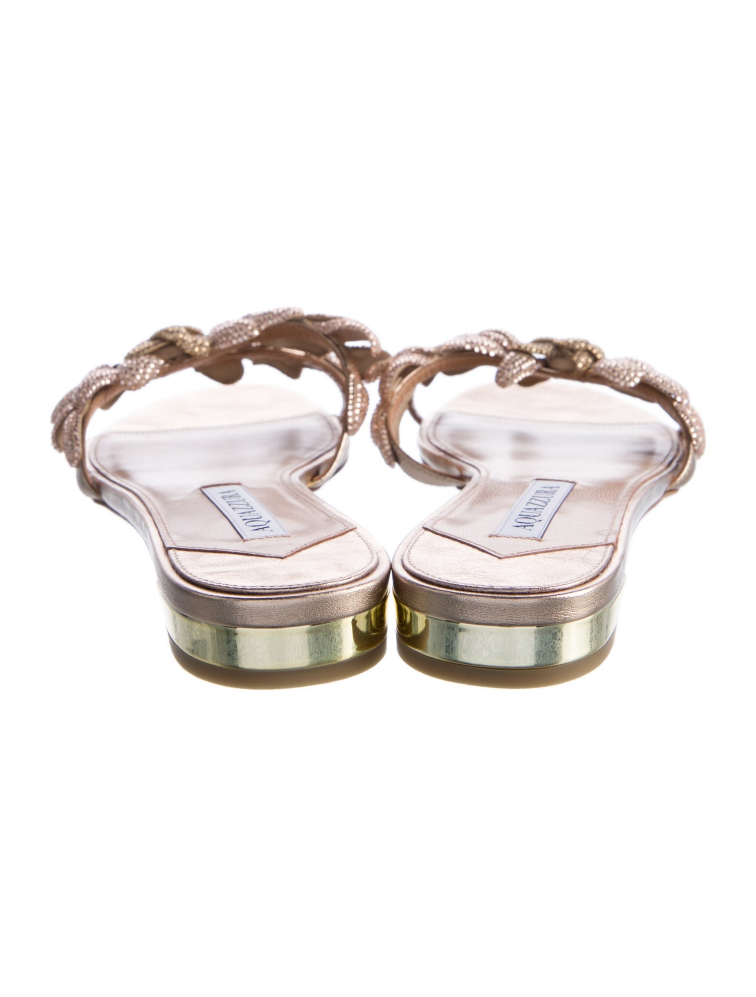 Aquazzura Leather Slides